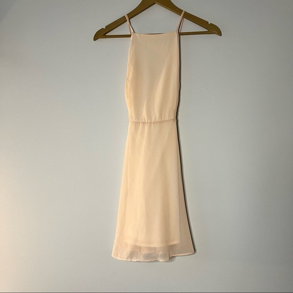 Lulu’s Light Pink Backless Halter Top Dress in Size XS - Picture 3 of 8